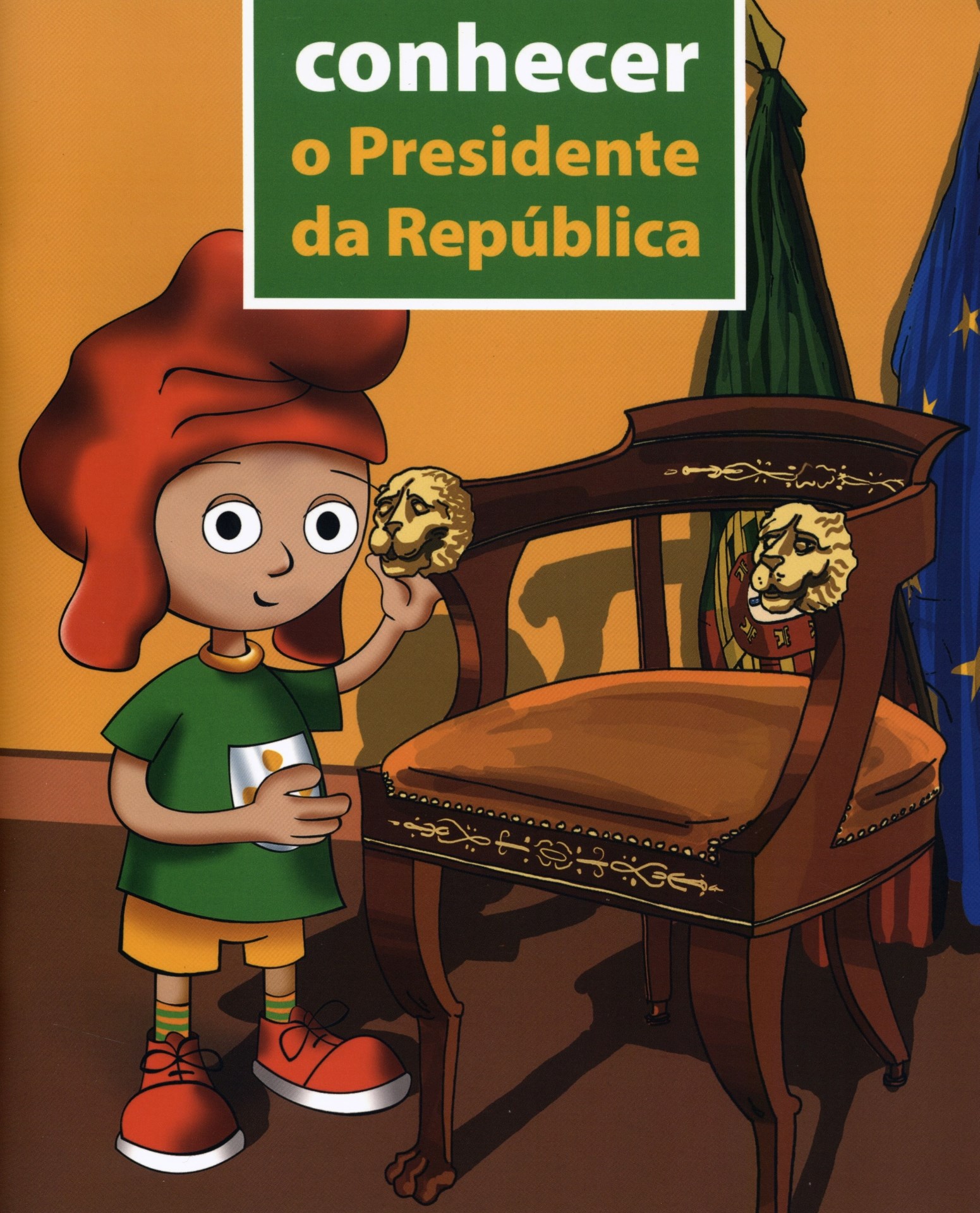 Página de rosto do livro gigante «Conhecer o Presidente da República».