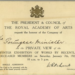 Enquanto viveu em Londres, na qualidade de representante de Portugal, Manuel Teixeira Gomes era frequentemente convidado para exposições de arte.
