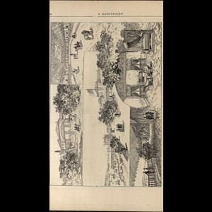 Ilustração sobre o Palácio de Belém, residência dos príncipes D. Carlos e D. Amélia.