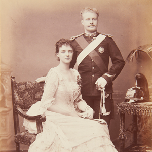 Os noivos D. Carlos e D. Amélia.